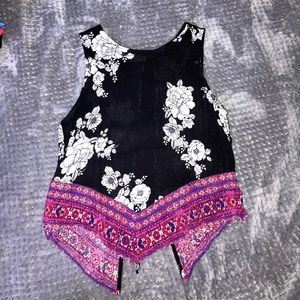 Tank top tied in the back!